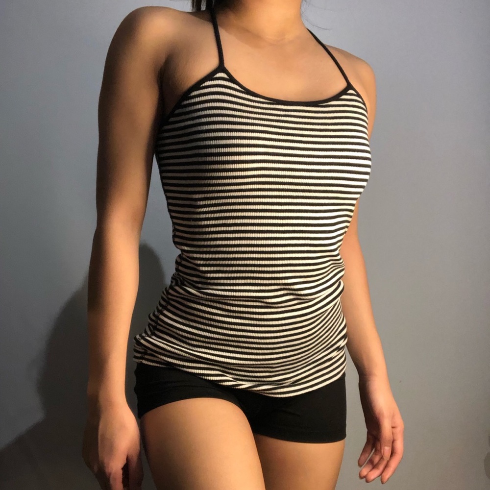 Black & White Striped Tank